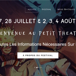 Site internet du Petit Théâtre 1603